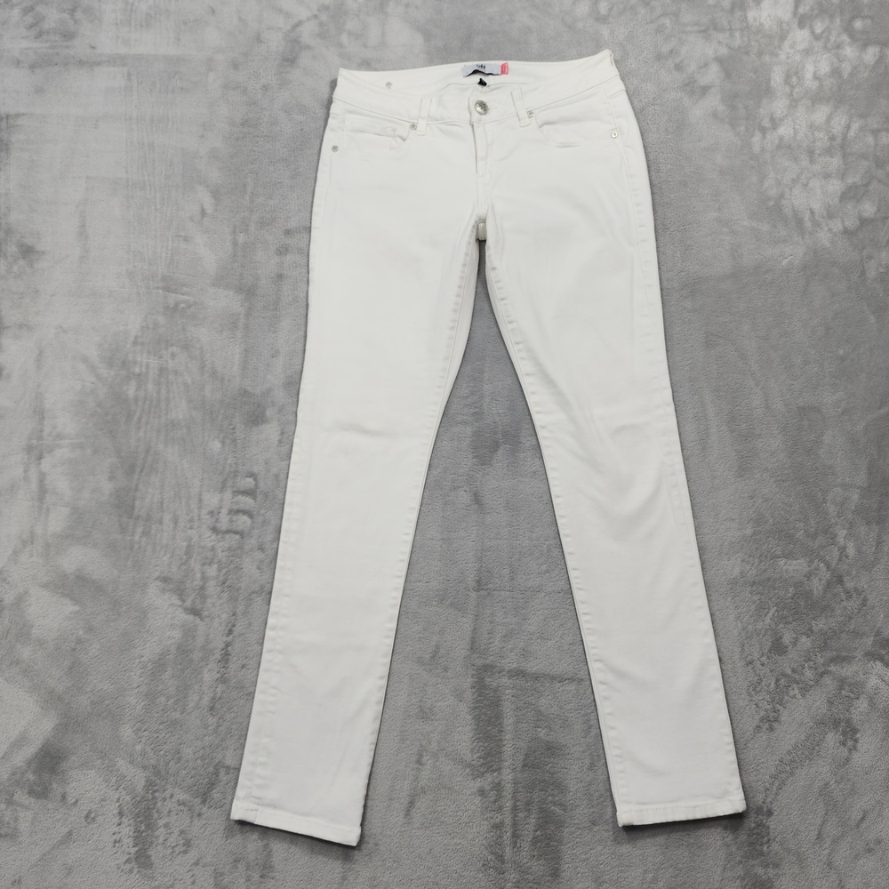 CAbi Jeans Womens 2 White Mid Rise Slim Boyfriend Stretch Denim Casual Classic
